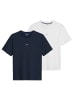 Marc O'Polo DENIM T-Shirt 2er Pack in Weiß/Dunkelblau