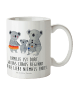 Mr. & Mrs. Panda Tasse Koala Familie mit Spruch in Weiß