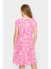 SAINT TROPEZ Kleid GislaSZ Gerade Passform in Pink Zèbre Art