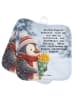 Mr. & Mrs. Panda Topflappen Pinguin Winter Pommes Design mit Spruch in Weiß