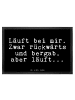 Mr. & Mrs. Panda Fußmatte Läuft bei mir. Zwar... mit Spruch in Schwarz