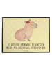 Mr. & Mrs. Panda Schreibauflage Capybara Blume mit Spruch in Gelb Pastell