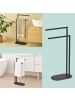 relaxdays Handtuchständer in Schwarz - (B)38,5 x (H)78,5 x (T)17 cm