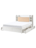 Beliani 6-tlg Doppelbett BIZOU in Weiß/Beige