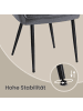 SONGMICS 2er-Set: Esszimmerstuhl in Grau-Schwarz - (B)62.5 x (H)85 x (T)60 cm
