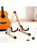 relaxdays Gitarrenständer in Hellbraun - (B)29 x (H)39 x (T)31 cm