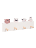 relaxdays Kindergarderobe in Grau/ Rosa - (B)40 x (H)20 x (T)5,5 cm
