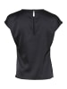 SAINT TROPEZ Kurzarm-Bluse ZoviSZ Gerade Passform in Black