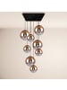 s.LUCE XL Galerieleuchte Progress 8-flammig mit Modular Baldachin in Kupfer