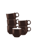 Seltmann Weiden 6er Set Cappuccinotassen Sento Home Pure Colors in 300 ml in Chocolate Brown