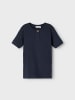 name it Jungen kurzarm T-Shirt mit Knopf Dark Sapphire-92