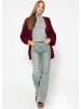 SASSYCLASSY Oversize Cardigan in Dunkelrot