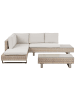 Beliani 2-tlg Sitzgruppe LANCIANO in Weiß/Beige
