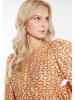 IZIA Damen Maxikleid Mit Print in Wollweiss Mehrfarbig