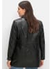 sheego Leder-Jacke in schwarz