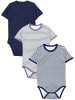 TupTam Kinder Unisex Kurzarm Body 3er Set in dunkelblau