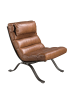Angel Cerdá Sessel 5161 in Dunkelbraun / Stahl – (B)66 x (H)96 x (T)90 cm