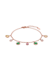 Luxenter bracelet in metal alloy and multicoloured zirconia, finish 18k rose gold - Huis