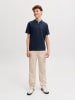 JACK & JONES Junior Gestricktes Polo in Sky Captain