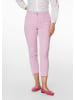 MADELEINE Fein gestreifte 7/8-Jeans, Formbund in weiß / leuchtpink