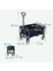 relaxdays Bollerwagen in Blau - (B)50 x (H)89 x (T)72 cm