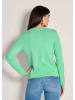 MADELEINE Basic Strickjacke mit Halbarmpullover in smaragd / melange