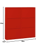 ebuy24 Schuhschrank Pisa 2 Rot 100 x 16 cm