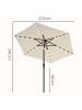 SONGMICS Sonnenschirm Sheld in Beige - (H)241 x Ø270 cm
