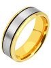 Adeliás Herren Ring aus Edelstahl in gold