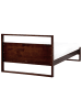 Beliani Doppelbett GIULIA in Braun - (W) 125 x (H) 86 x (L) 213 cm