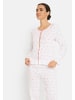 LSCN BY LASCANA Pyjama in weiß-rosa-geblühmt