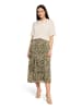 CARTOON Plisseerock mit Plissee in Khaki/Cream