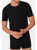 Schiesser Unterhemd / Shirt Kurzarm 95/5 Cotton in Schwarz
