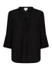Soaked in Luxury Kurzarm-Bluse SLALbia Gerade Passform in Black