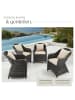 tectake 4er Set Aluminium Rattansessel  kein Aufbau, grau