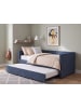 Beliani Tagesbett MIMIZAN in Blau - (W) 100 x (H) 76 x (L) 220 cm