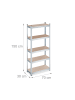 relaxdays Schwerlastregal in Silber - (B)70 x (H)150 x (T)30 cm