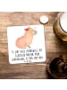 Mr. & Mrs. Panda Tassenuntersetzer Capybara Blume mit Spruch in Weiß