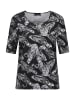 GOLDNER Kurzgröße:  Shirt Shirt in schwarz / weiß / gemustert