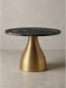KADIMA DESIGN Couchtisch indischer Marmor, fertig montiert, Modern in Schwarz-Gold