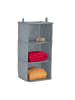 relaxdays Kleiderschrank-Hängeregal in Grau - (B)30 x (H)70 x (T)30 cm