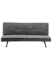 Beliani Schlafsofa HASLE in Grau/Schwarz - (W) 168 x (H) 75 x (L) 88 cm