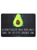Mr. & Mrs. Panda Blechschild Avocado Glücklich mit Spruch in Kreidetafel