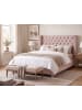 Beliani 2-tlg Doppelbett LUBBON in Rosa/Silber