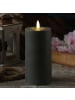 MARELIDA LED Kerze für Innen/Außen Outdoorkerze H: 17,5cm in grau