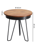 KADIMA DESIGN Beistelltisch 43x45x43 cm Holz Couchtisch