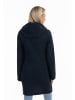 Schmuddelwedda Strickfleece Dufflecoat in Marine Melange