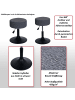 MCW 2er-Set Sitzhocker C22 Bouclé, Dunkelgrau
