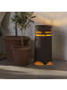 STAR Trading Solar Bodenleuchte ,Marron, Metall, USB und Solar, braun, 40cm, Ø 18,