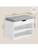 VASAGLE Schuhbank Custos in Wolkenweiß - (B)30 x (H)44 x (T)60 cm